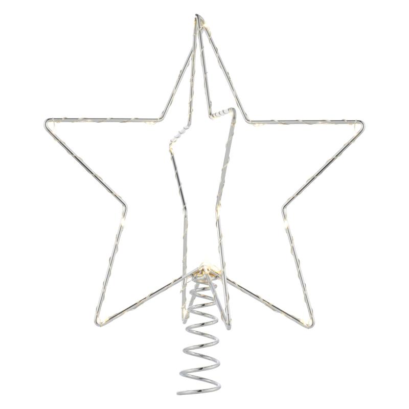 Étoile de sapin lumineuse Christina H25 cm Argent – Sirius