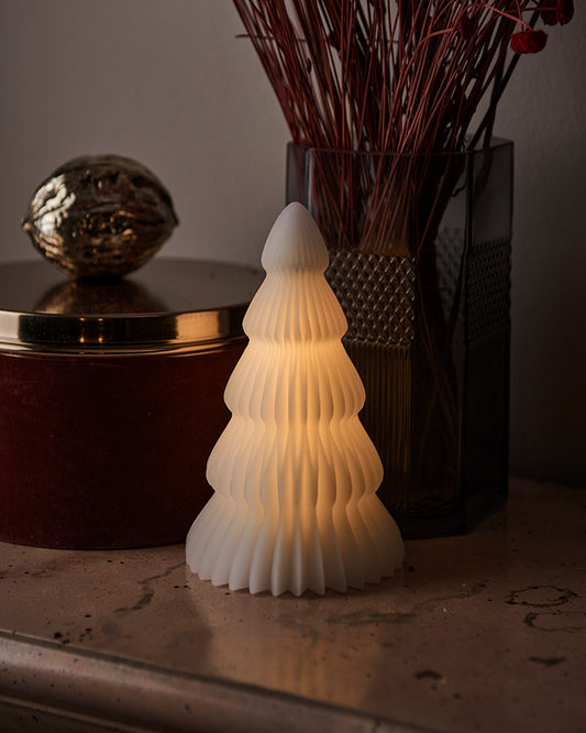 Sapin de Noël Claire SIRIUS, Ø11xH16cm, Blanc