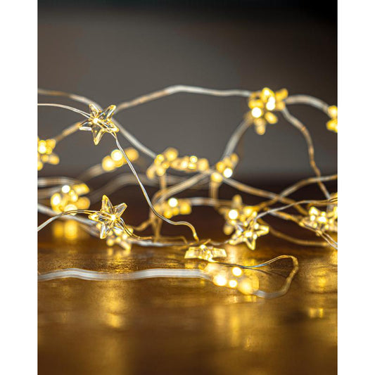 Guirlande Trille Star 20 LED 1,9 m Argent – Sirius