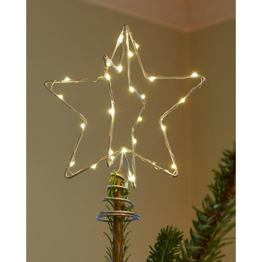 Étoile de sapin lumineuse Christina H25 cm Argent – Sirius