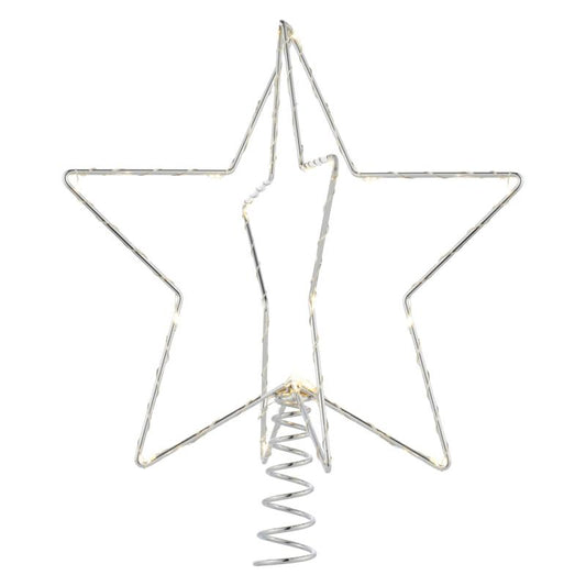 Étoile de sapin lumineuse Christina H25 cm Argent – Sirius