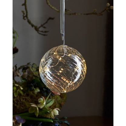 Boule de Noël lumineuses Wave Ball SIRIUS, diam 13, Transparent