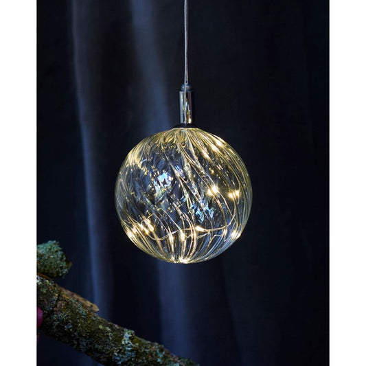 Boule de Noël lumineuses Wave Ball SIRIUS, diam 10, Transparent